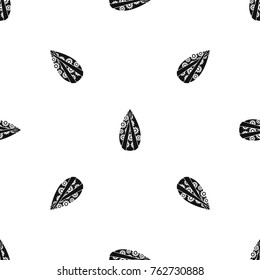 Memorial wreath pattern repeat seamless in black color for any design. Vector geometric illustration