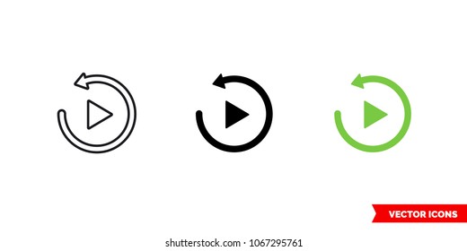 Memories icon of 3 types: color, black and white, outline. Isolated vector sign symbol.