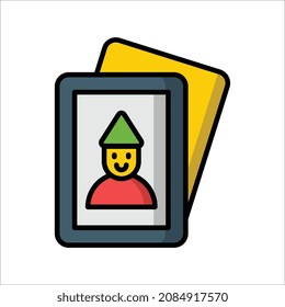 Memories icon in colored outline