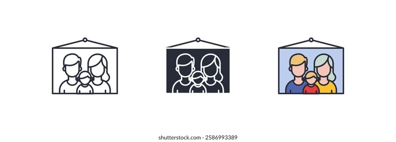 Memories icon. Memories Symbol sign for mobile concept and web design. Vector icon, Logo illustration, Vector graphics