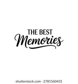 The Memories lettering on white background black calligraphy