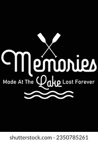 Memories mode at the lake lost forever vector art design, eps file. design file for t-shirt. SVG, EPS cuttable design file