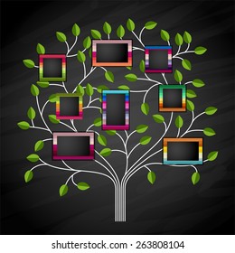 Memories tree with photo frames. Insert your photos into frames