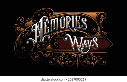 MEMORIES WAYS lettering custom style design