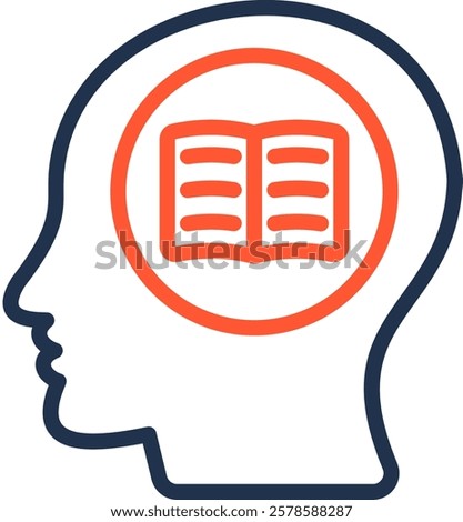 Memorization Icon Color Line Vector Illustration