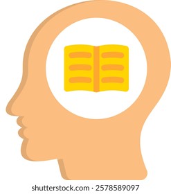 Memorization Icon Flat Vector Illustration