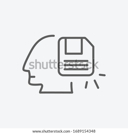 Memorization icon line symbol. Isolated vector illustration of icon sign concept for your web site mobile app logo UI design.