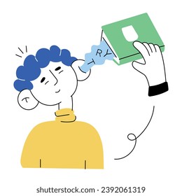 Memorize book hand drawn mini illustration 