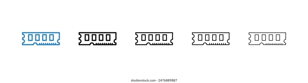 Memory black and white vector icon