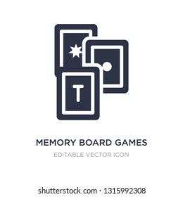 memory board games icon on white background. Simple element illustration from Entertainment concept. memory board games icon symbol design.