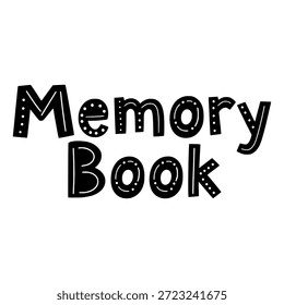 Diseño de letras de libro de memoria para proyectos de diario y scrapbooking