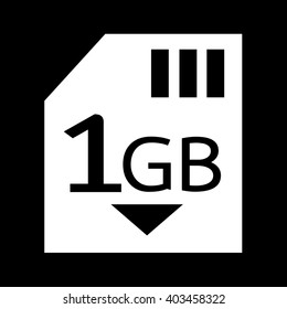 Memory Card 1 Gb icon Illustration design