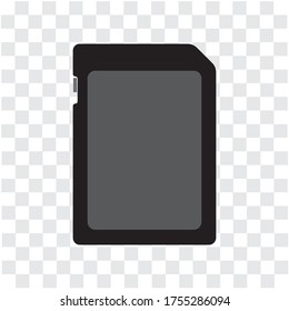 Memory card against white background