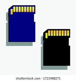 
tarjeta de memoria. diseño de tarjeta de memoria de estilo plano. ilustración vectorial