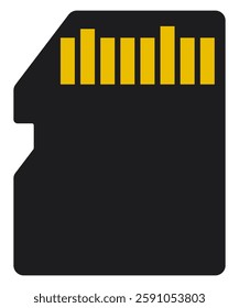 Memory card flat style icon isolated on white background.