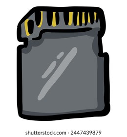 Tarjeta de memoria - Icono de garabato dibujado a mano