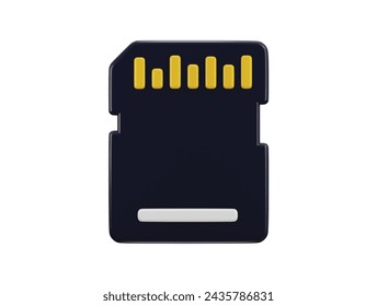 memory card icon 3d rendering vector illustration