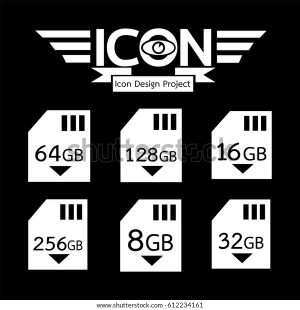 Memory Card Icon Stock Vector (Royalty Free) 612234161