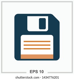 Memory card icon colored isolated vector illustration