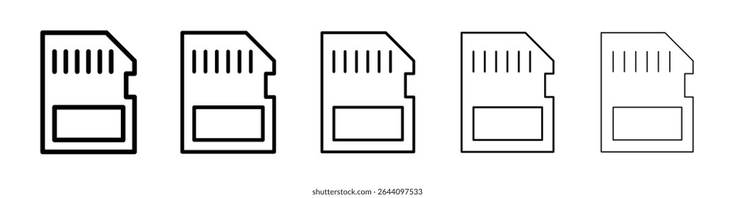 Memory card icon concept. graphic design, logo, Web, UI.