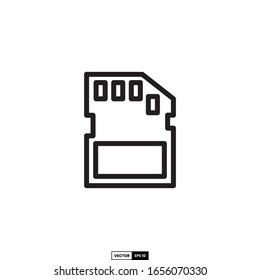 icono de tarjeta de memoria, plantilla vectorial de inspiración de diseño para interfaz y cualquier propósito