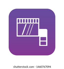 Memory card icon digital purple for any design isolated on white vector illustration