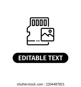 memory card icon with editable stroke