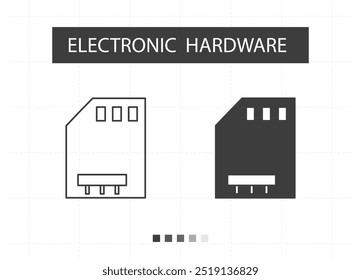 Memory card, memory card icon, electronic hardware icons