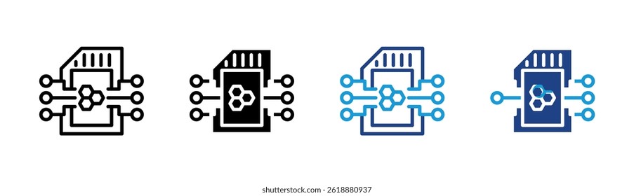 Memory Card Icon Element For Design