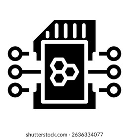 Memory Card Icon Element For Design