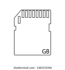 memory card icon. Element of Equipment photography for mobile concept and web apps icon. Outline, thin line icon for website design and development, app development