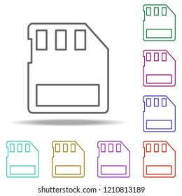 memory card icon. Elements of photography in multi color style icons. Simple icon for websites, web design, mobile app, info graphics