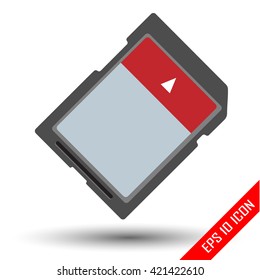 Memory card icon. Memory card EPS. SD Memory Card. Flash drive icon. Vector illustration.