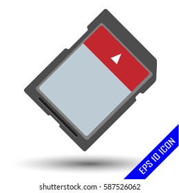 Memory card icon. Memory card EPS. SD Memory Card. Flash drive icon. Vector illustration.