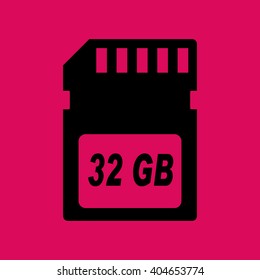 Memory Card Icon. Eps-10.
