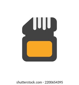 Memory card. icon in flat style about camera, use for website mobile app presentation