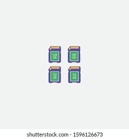 memory card icon graphic element Illustration template design