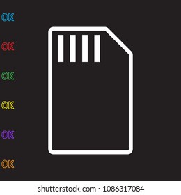 memory card. icon illustration.