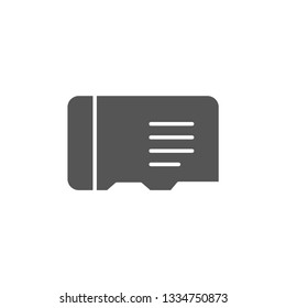Memory card icon isolated on white background. SD card symbol modern, simple, vector, icon for website design, mobile app, ui. Vector Illustration
