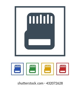 Memory card Icon Isolated on White Background.vector illustration icon