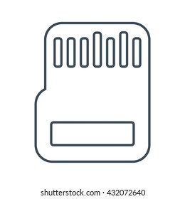 Memory card Icon Isolated on White Background.vector illustration icon