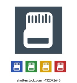 Memory card Icon Isolated on White Background.vector illustration icon