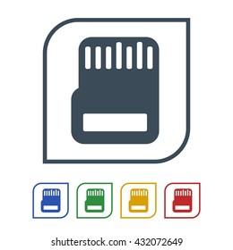Memory card Icon Isolated on White Background.vector illustration icon