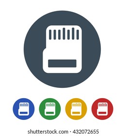 Memory card Icon Isolated on White Background.vector illustration icon