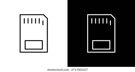 Speicherkartensymbol - Linienstil. Symbolvorlagenentwurf