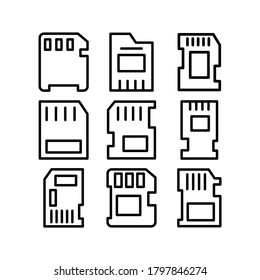 Memory Card icon or logo isolated sign symbol vector illustration - Collection of high quality black style vector icons
