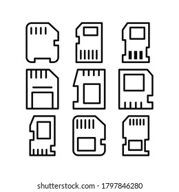 Memory Card icon or logo isolated sign symbol vector illustration - Collection of high quality black style vector icons
