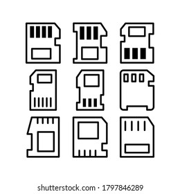 Memory Card icon or logo isolated sign symbol vector illustration - Collection of high quality black style vector icons
