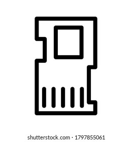 Memory Card icon or logo isolated sign symbol vector illustration - high quality black style vector icons
