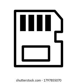Memory Card icon or logo isolated sign symbol vector illustration - high quality black style vector icons
